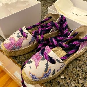 Isabel Marant lace up purple espadrilles size 37 EUR / 7 US. Never worn . New.